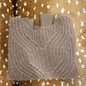 Sézane Camel Boat Neck Sweater